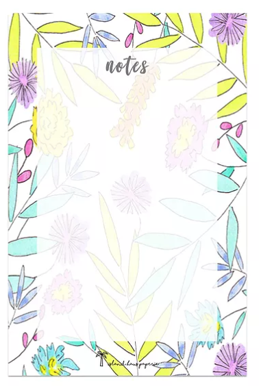 Tropical Floral bloom notepad