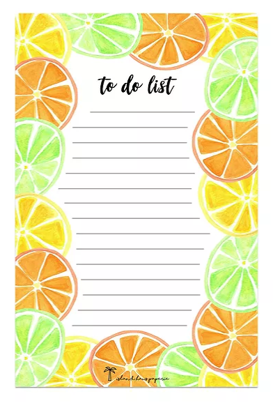 citrus notepad