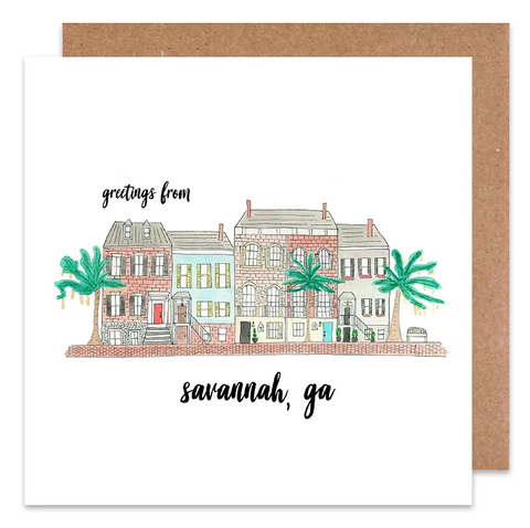 greeting from savannah card