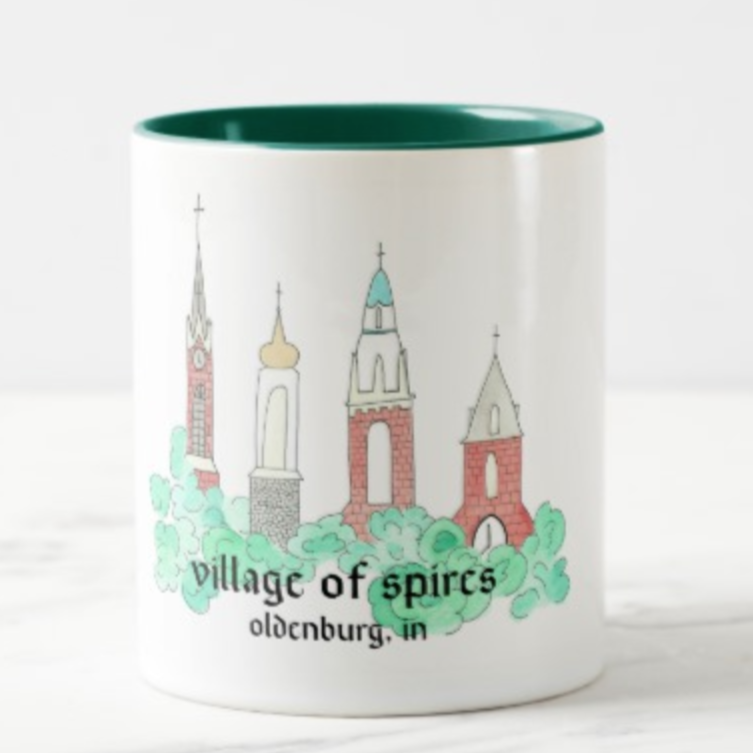Oldenburg, IN Spires Coffee Mug