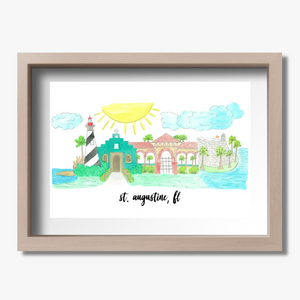 souvenir art print st augustine