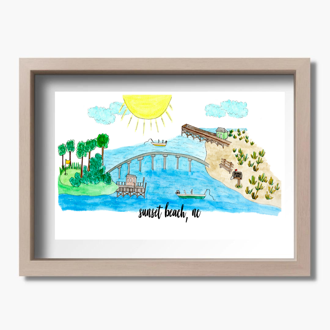 Sunset Beach, NC Print