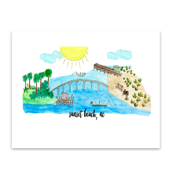 Sunset Beach, NC Print
