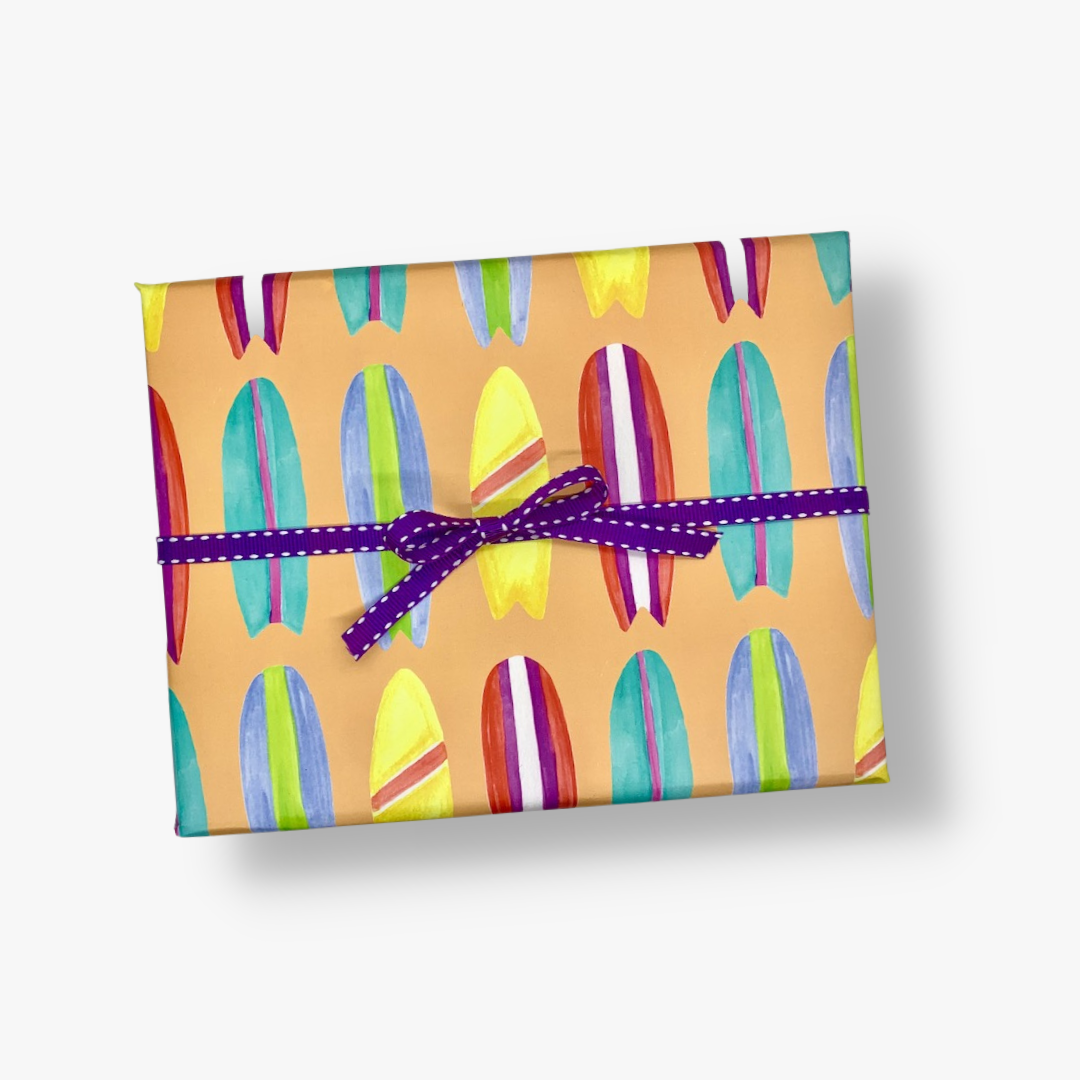 Surf coastal nautical gift wrap