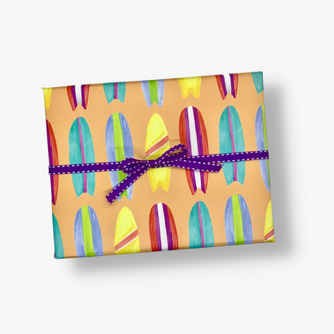 Surf coastal nautical gift wrap