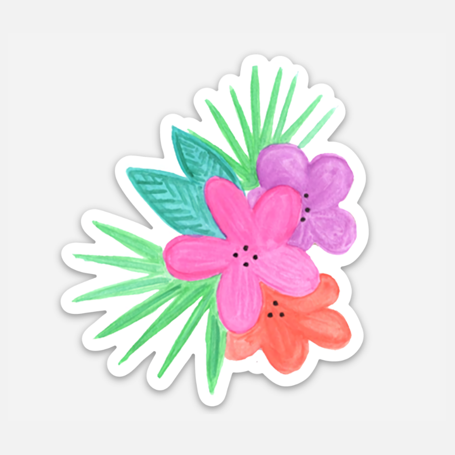 Tropical Flowers Sticker