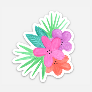 Tropical Flowers Sticker