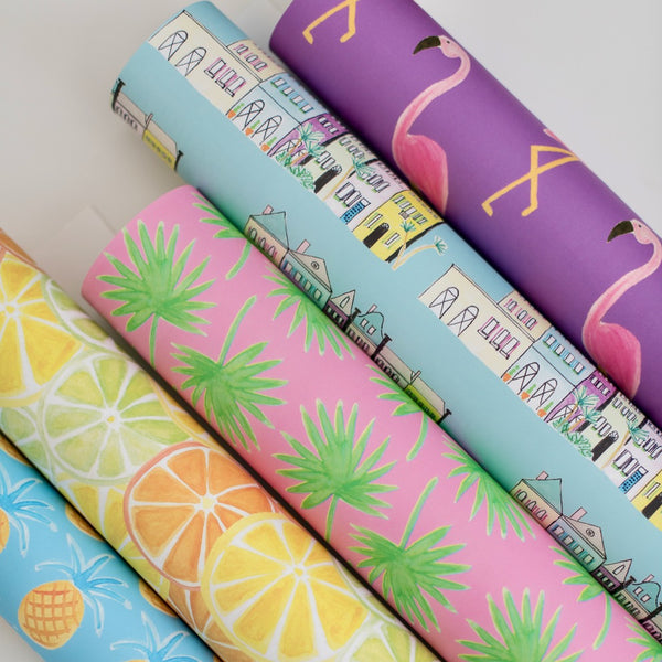 Coastal Tropical Nautical Gift Wrap