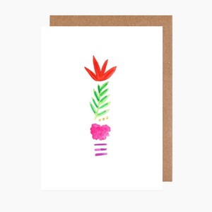tropical letter I card print