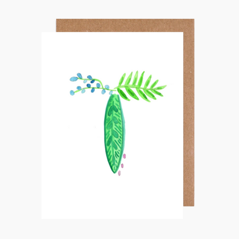 Tropical letter t card