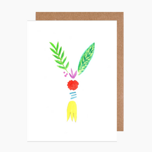 tropical letter y card