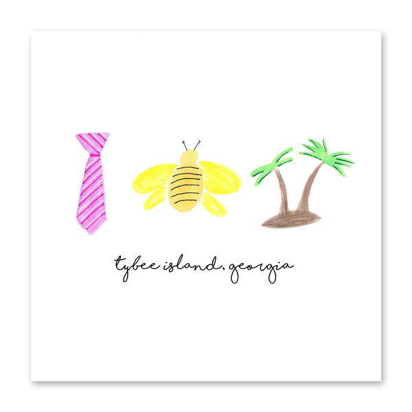 tybee island trio print