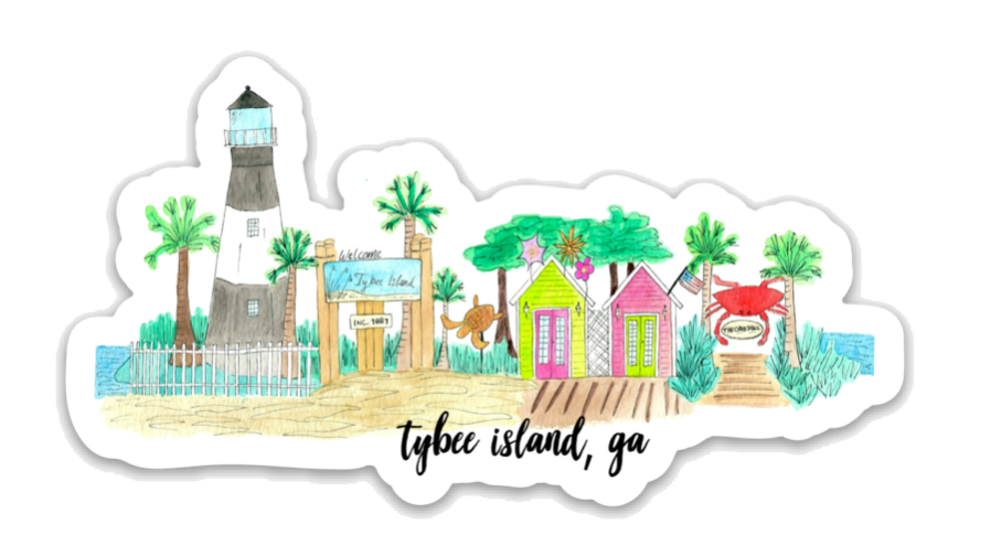 Souvenir Sticker Tybee Island, GA