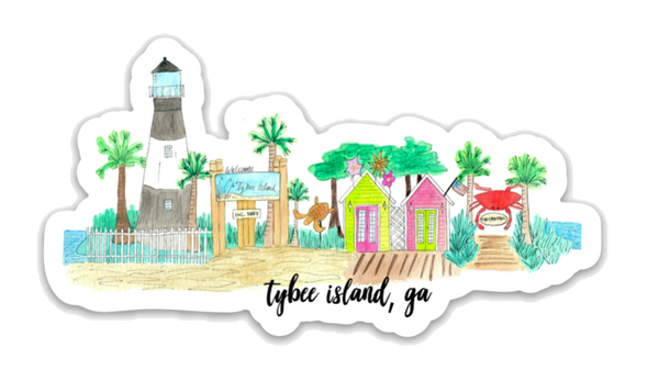 Souvenir Sticker Tybee Island, GA