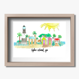 souvenir art print tybee island