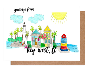 Greetings from Key West, FL Card
