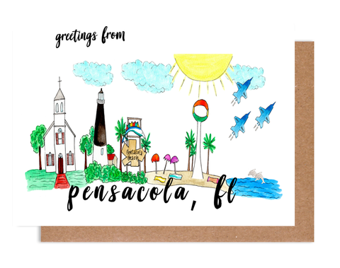 Greetings from Pensacola, FL Card