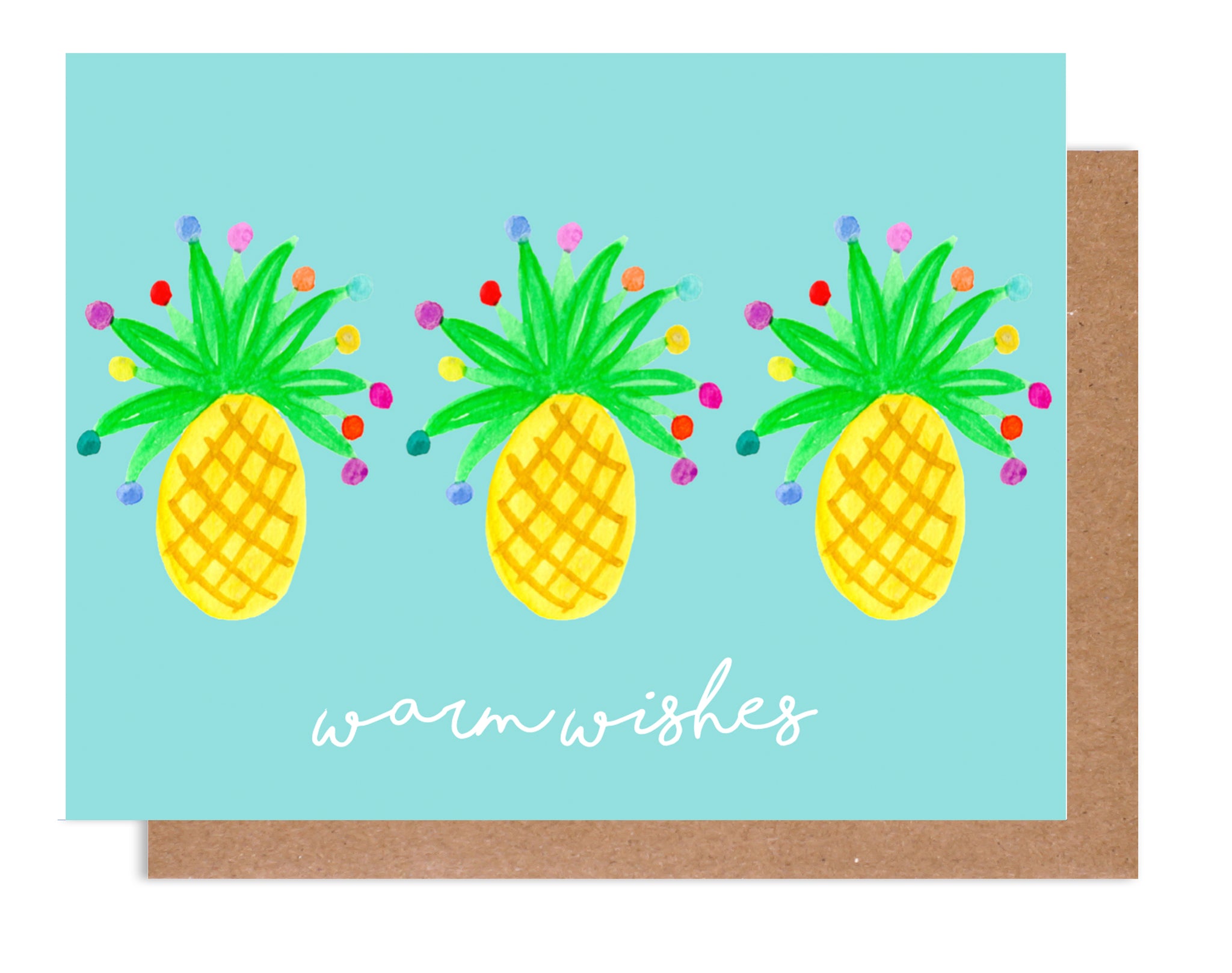 Pineapple Warm Wishes Holiday Card