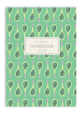 Notebook Dot Journal Tennis Racket