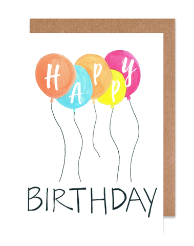 Happy Birthday Balloons Card