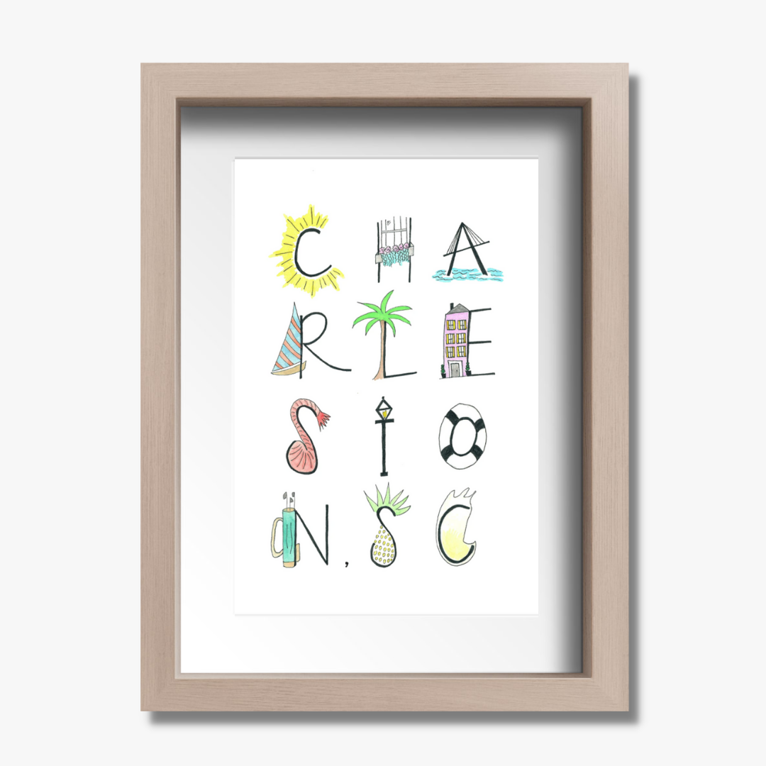 Charleston Letters Print