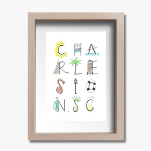 Charleston Letters Print