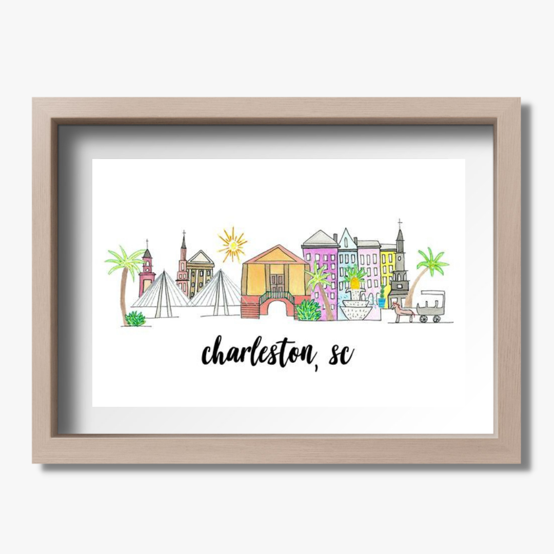 Charleston Skyline Print