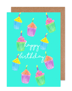 Happy Birthday Cupcakes Card