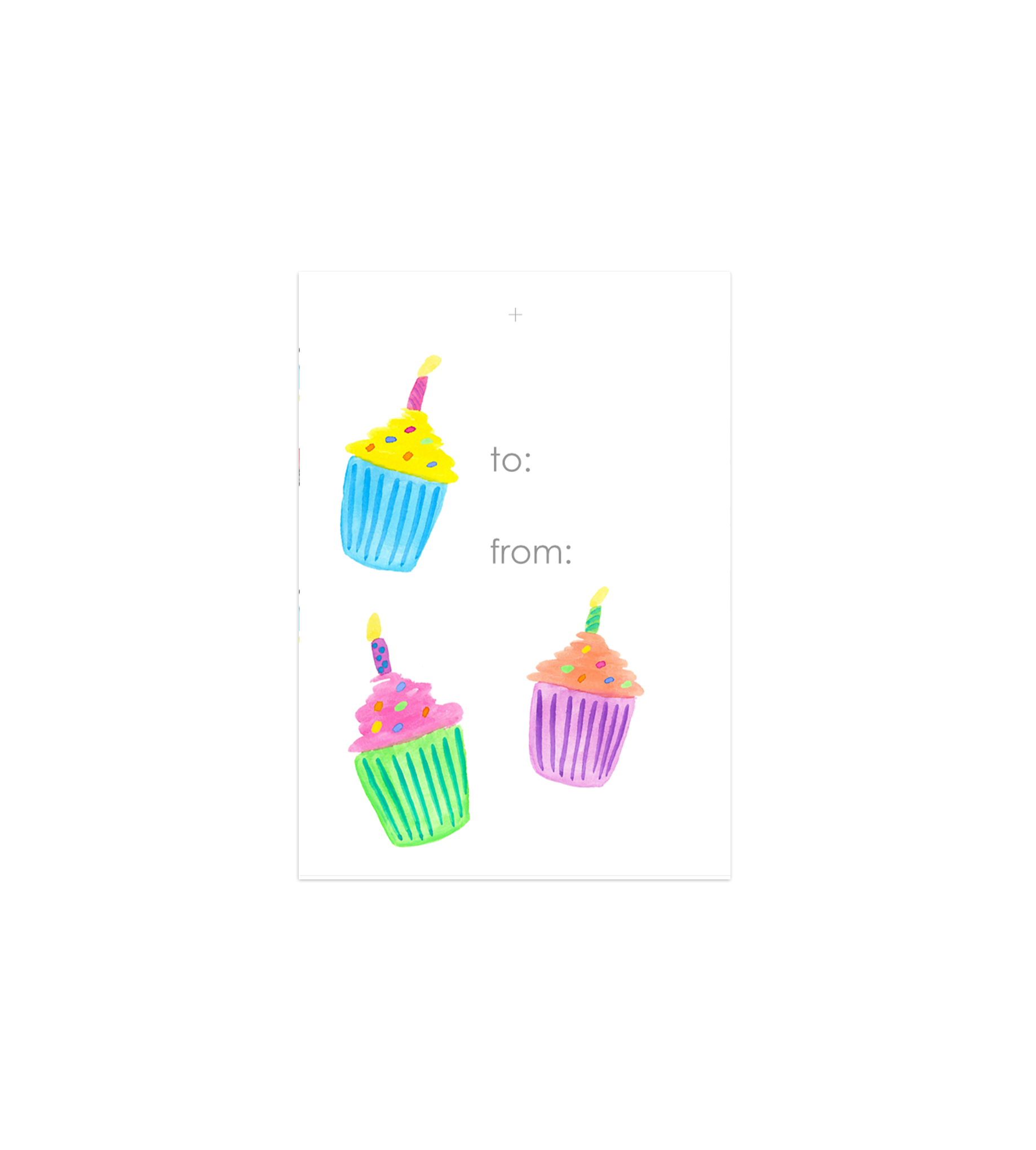 Birthday Cupcake Tag