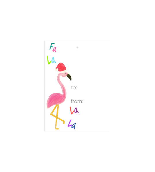 Holiday Flamingo Gift Tag