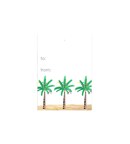 Lights on Palm Tree Gift Tag