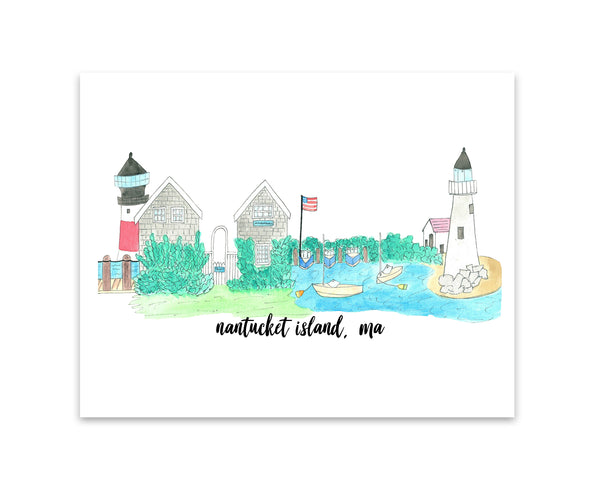 Nantucket Skyline Print