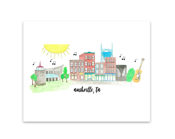 souvenir art print nashville