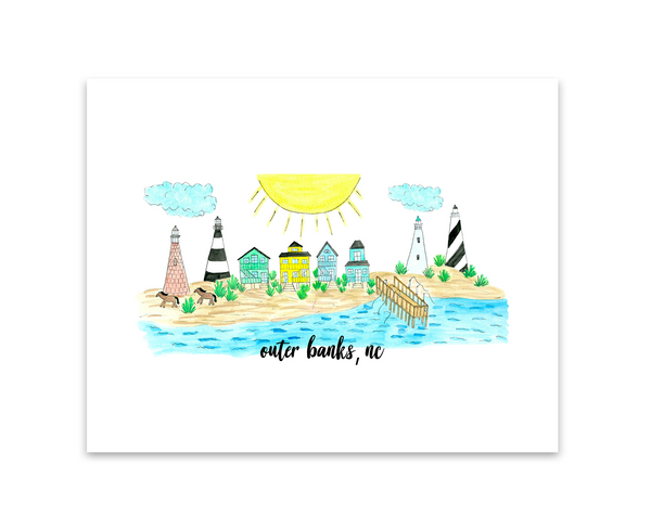 souvenir art print outer banks