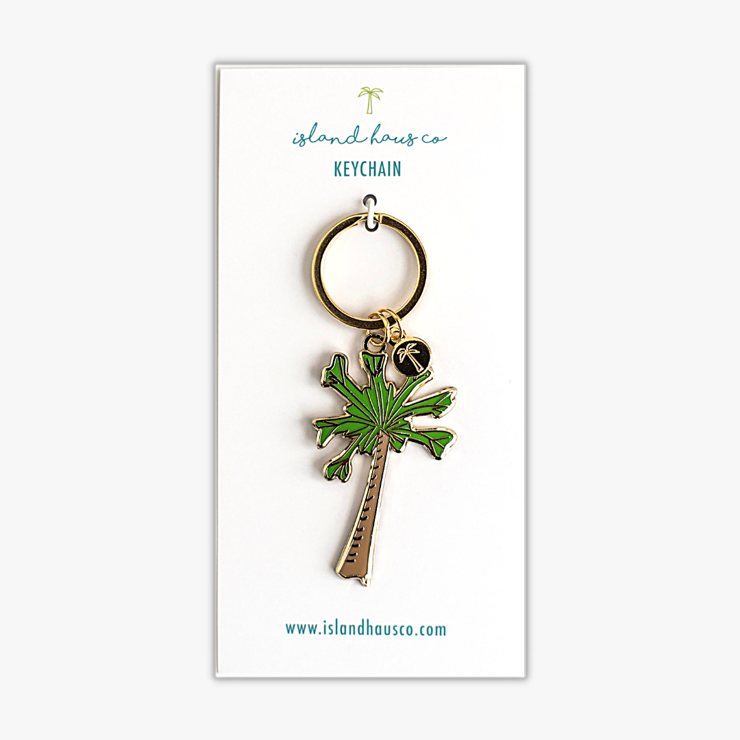 palm tree keychain