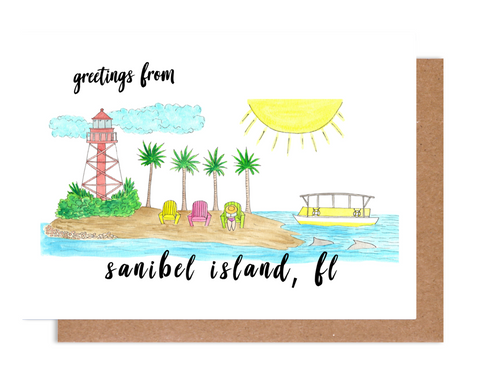 Greetings from Sanibel Island, FL Card