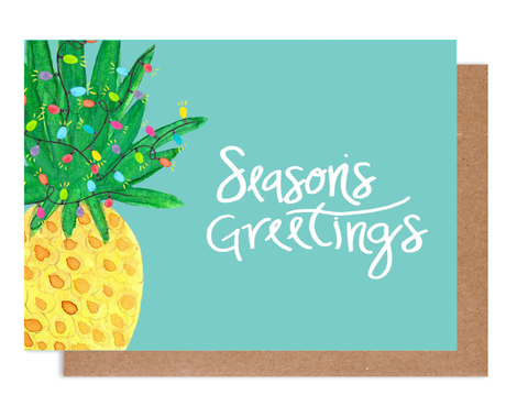 Pineapple Greetings Holiday Card