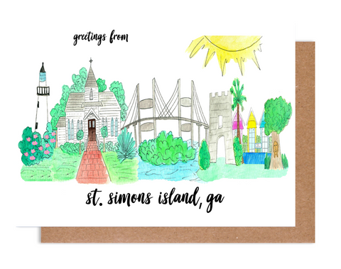 Greetings from St. Simon's Island, GA Card