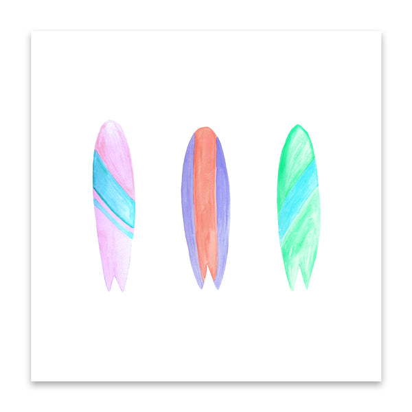surf board trio print
