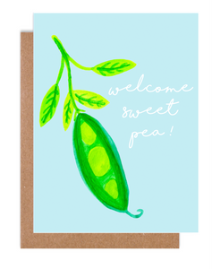 Welcome Sweet Pea Card