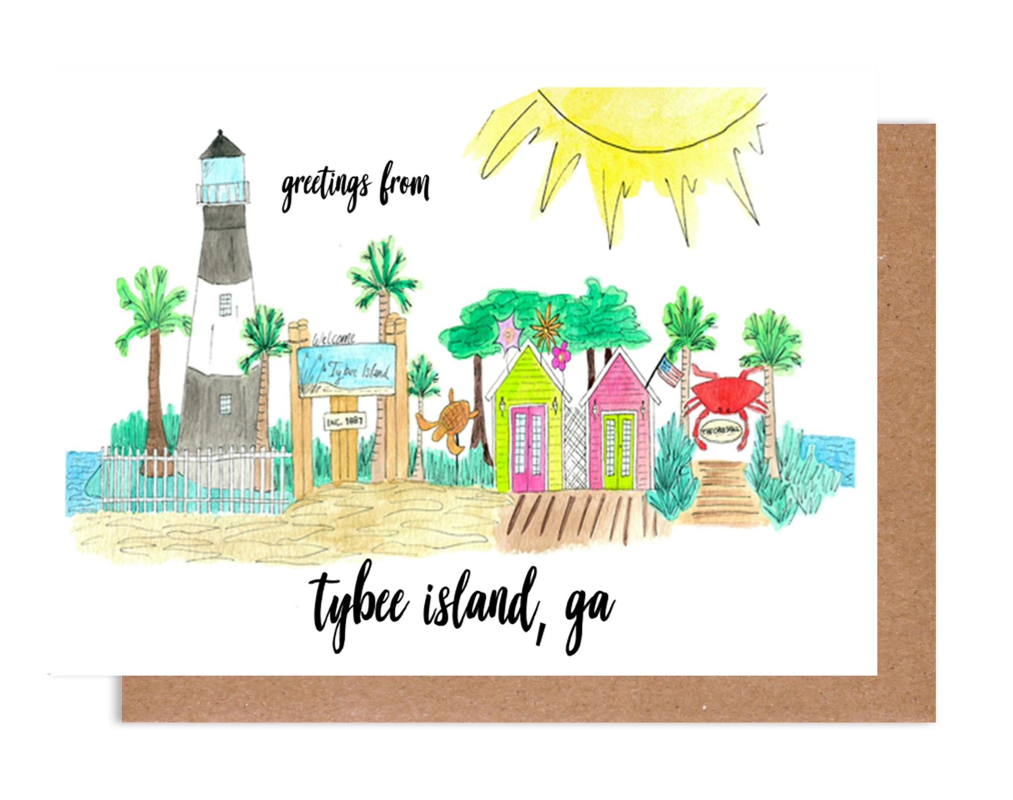 Greetings from Tybee Island, GA Card